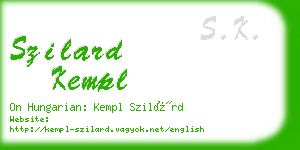 szilard kempl business card